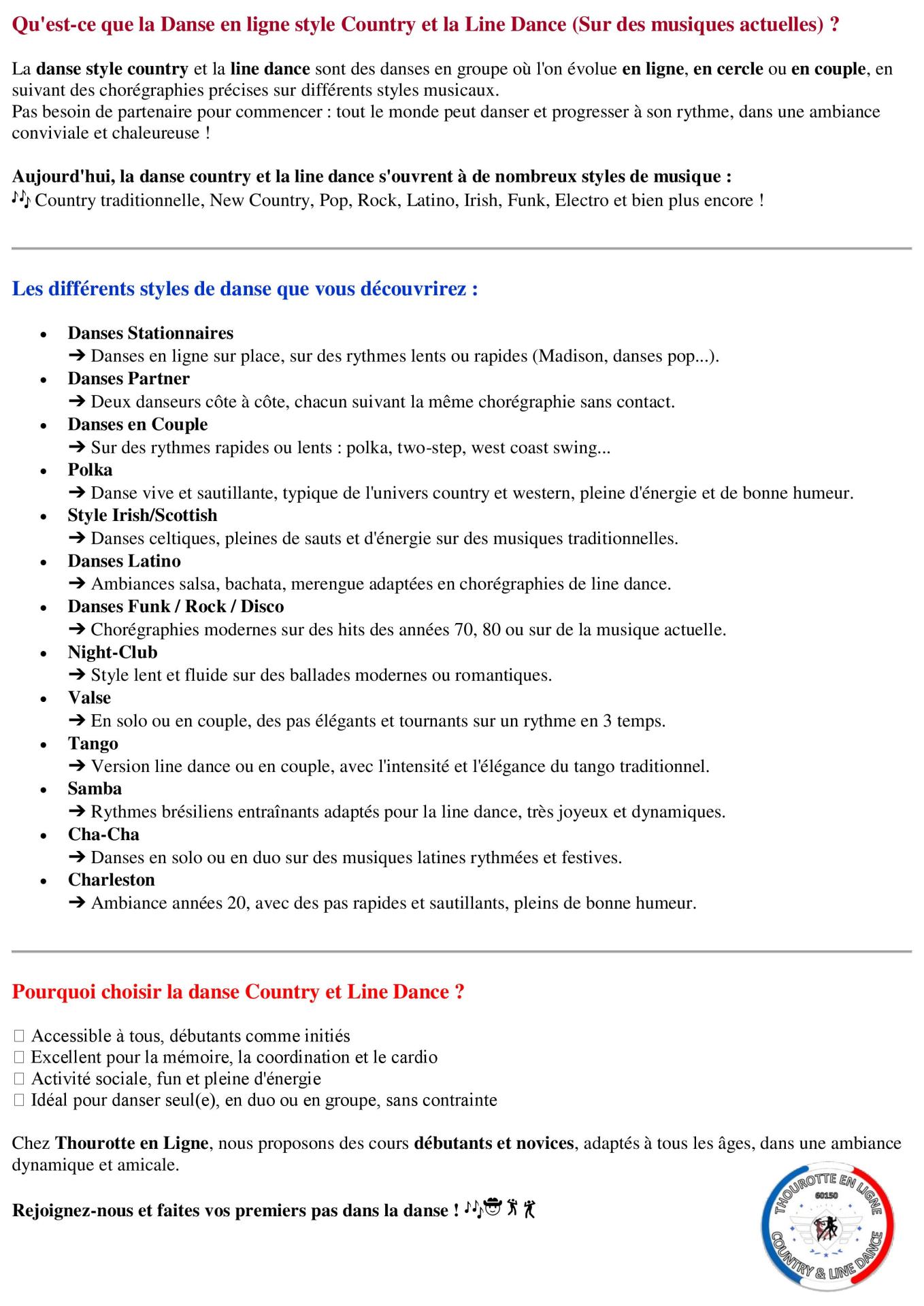 Qu est la danse country et la line dance page 2